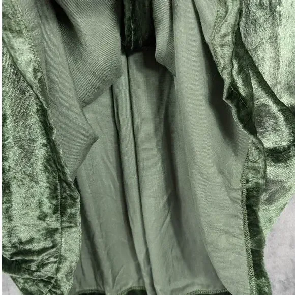 April Cornell Victorian Trading Co Gatsby Sage Green Velvet Beaded Duster Boho - Picture 8 of 13